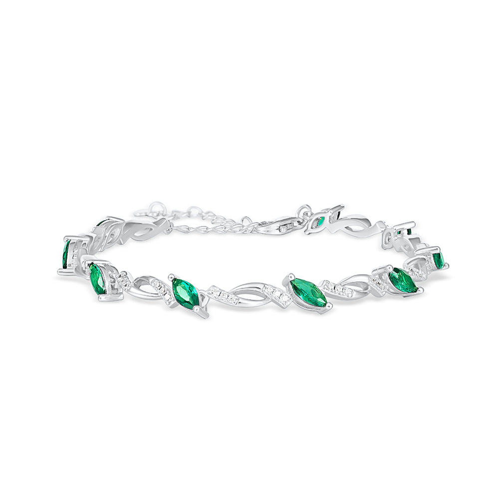 Bracciale Gemme di Eleganza, bagno di rodio – vista prodotto