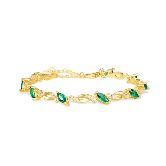 Bracciale Gemme di Eleganza, bagno in oro 18k – vista prodotto