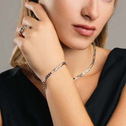 Collana Anima Libera, bagno di rodio – indossato