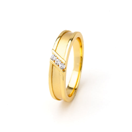 Anello Linea d'Intesa, bagno in oro 18k – vista prodotto