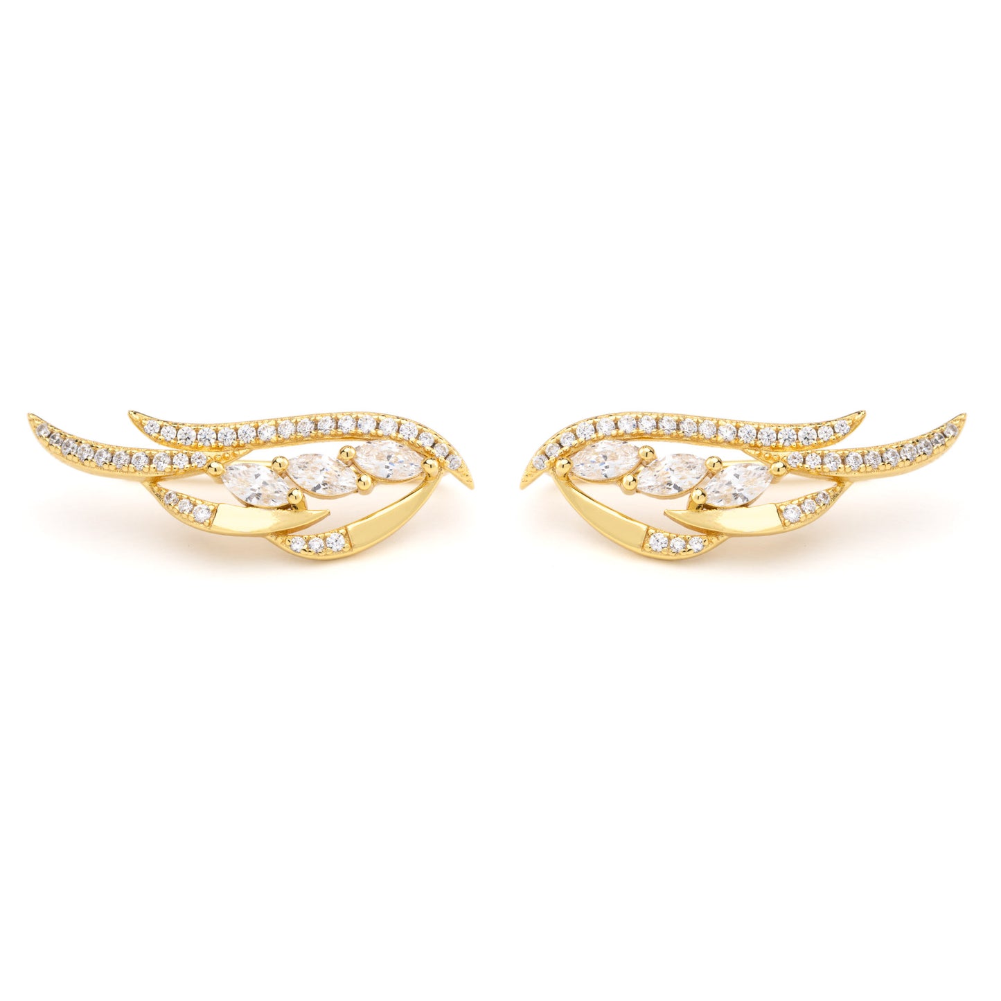 Orecchini Sguardo d'Intesa, bagno in oro 18k – dettaglio
