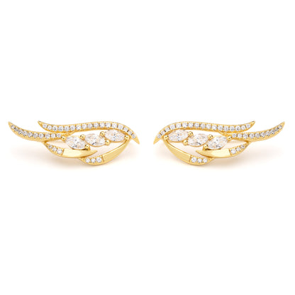 Orecchini Sguardo d'Intesa, bagno in oro 18k – dettaglio