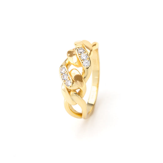 Anello Catena di Luce, bagno in oro 18k – vista prodotto