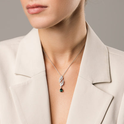 Collana Gemma di Eleganza, bagno di rodio – dettaglio