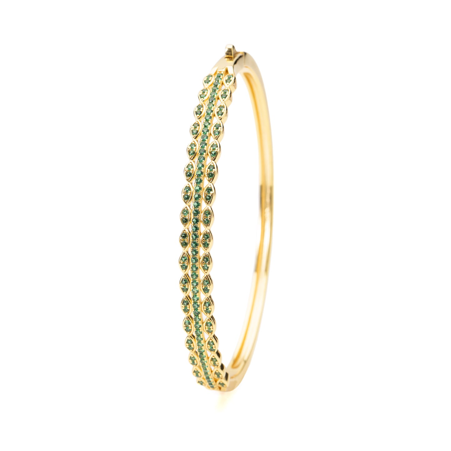 Bangle Vento di Smeraldo, bagno in oro 18k – vista prodotto