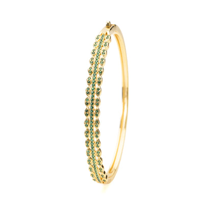 Bangle Vento di Smeraldo, bagno in oro 18k – vista prodotto