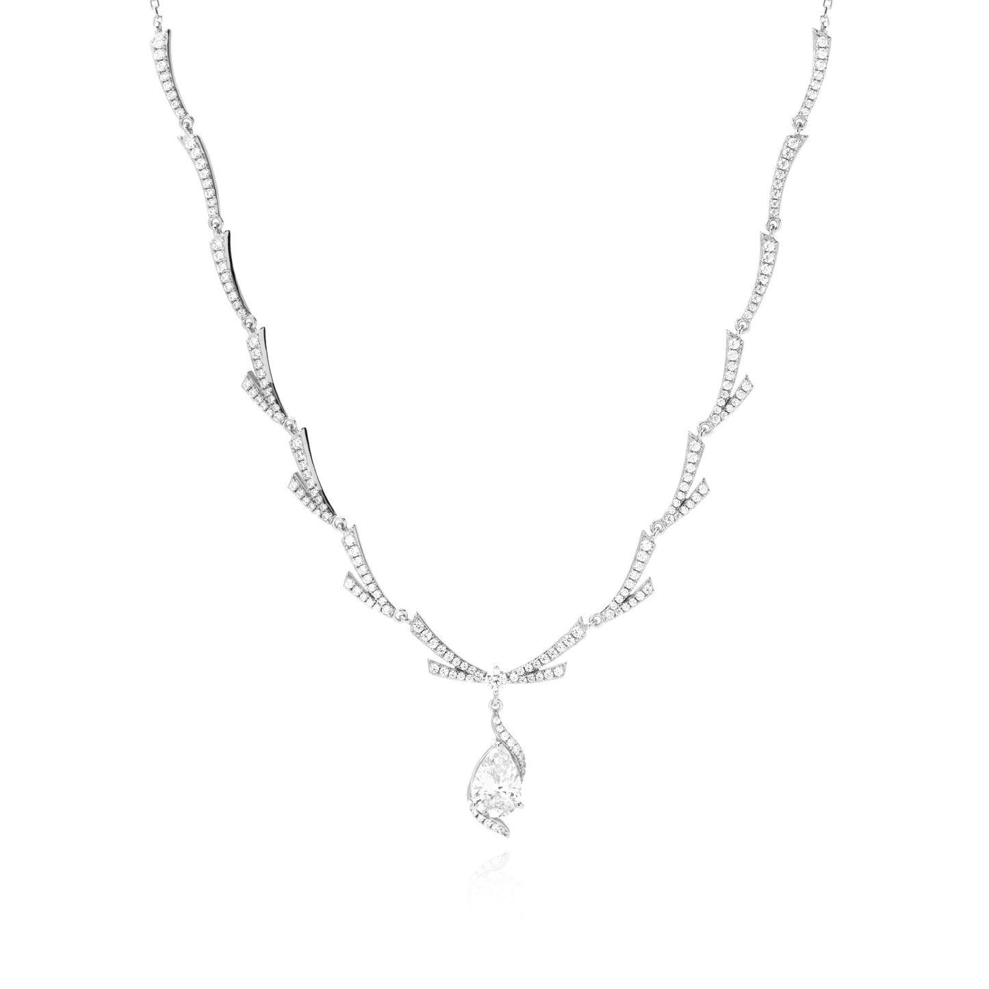 Collana Lumen Astra, bagno di rodio – vista prodotto