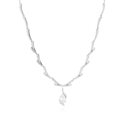 Collana Lumen Astra, bagno di rodio – vista prodotto