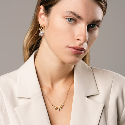 Collana Anima Alata, bagno in oro 18k – indossato