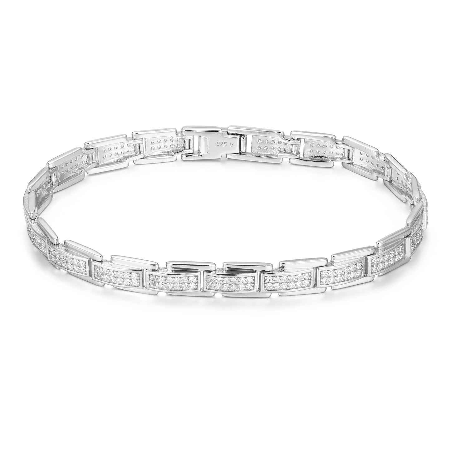 Bracciale Nexus, bagno di rodio – vista prodotto