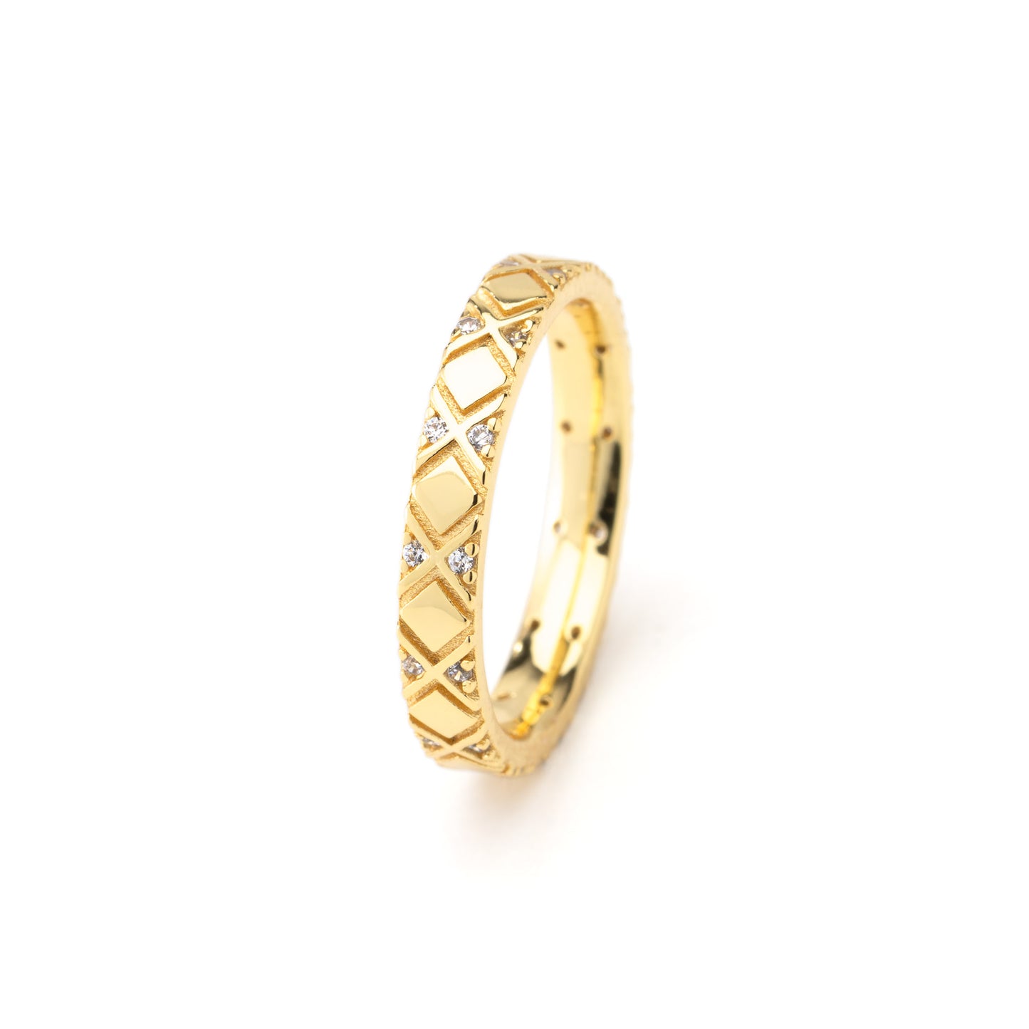 Anello Geometria Preziosa, bagno in oro 18k – vista prodotto