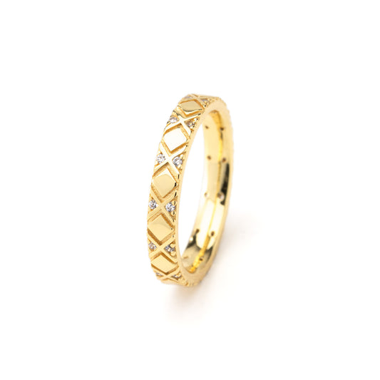 Anello Geometria Preziosa, bagno in oro 18k – vista prodotto