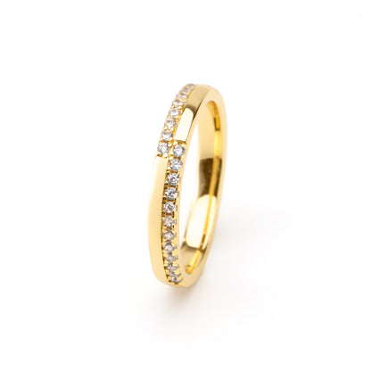 Anello Linea di Luce, bagno in oro 18k – vista prodotto