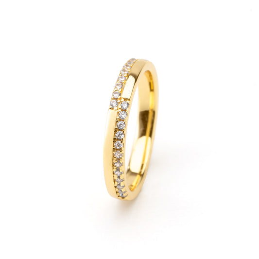 Anello Linea di Luce, bagno in oro 18k – vista prodotto