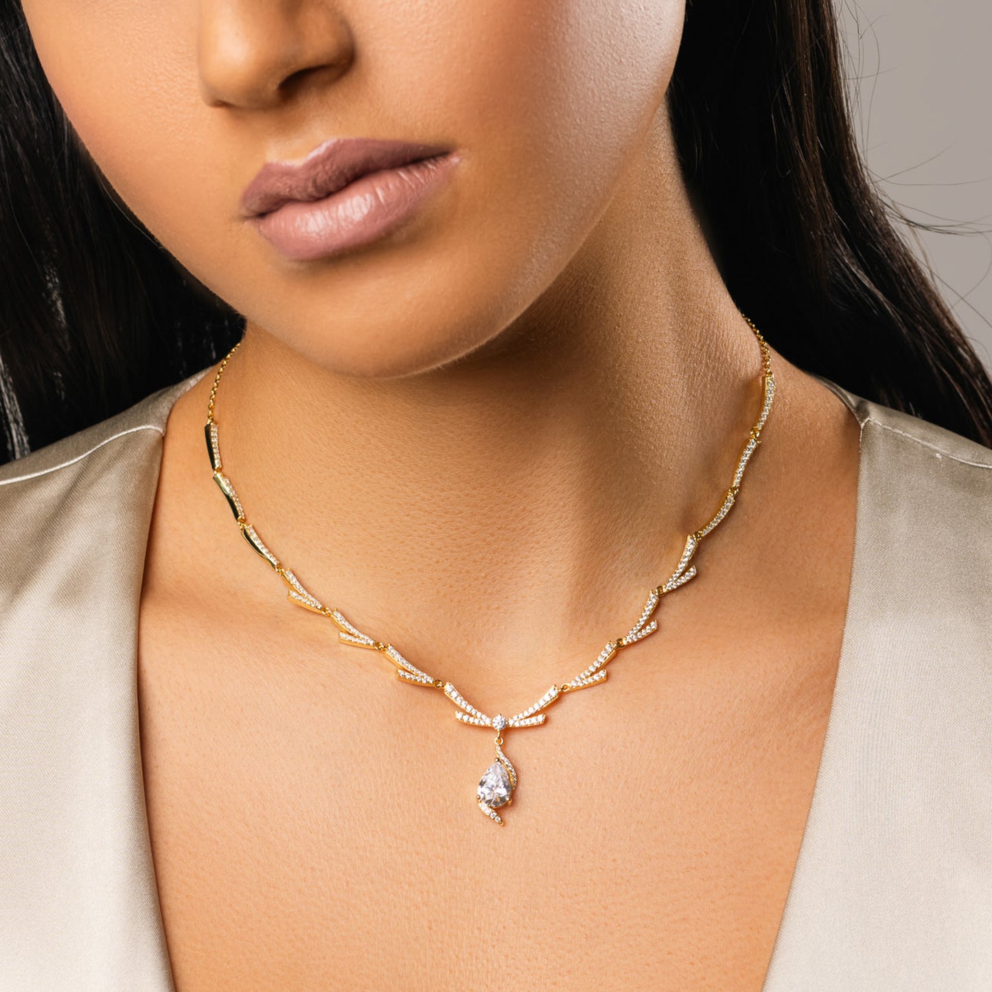 Collana Lumen Astra, bagno in oro 18k – dettaglio