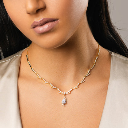 Collana Lumen Astra, bagno in oro 18k – dettaglio
