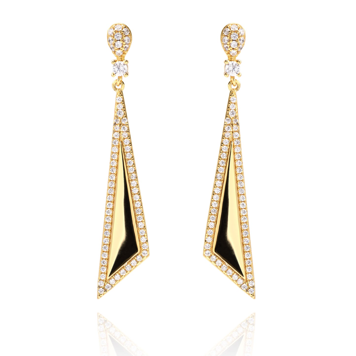 Orecchini Lame di Luce, bagno in oro 18k – vista prodotto