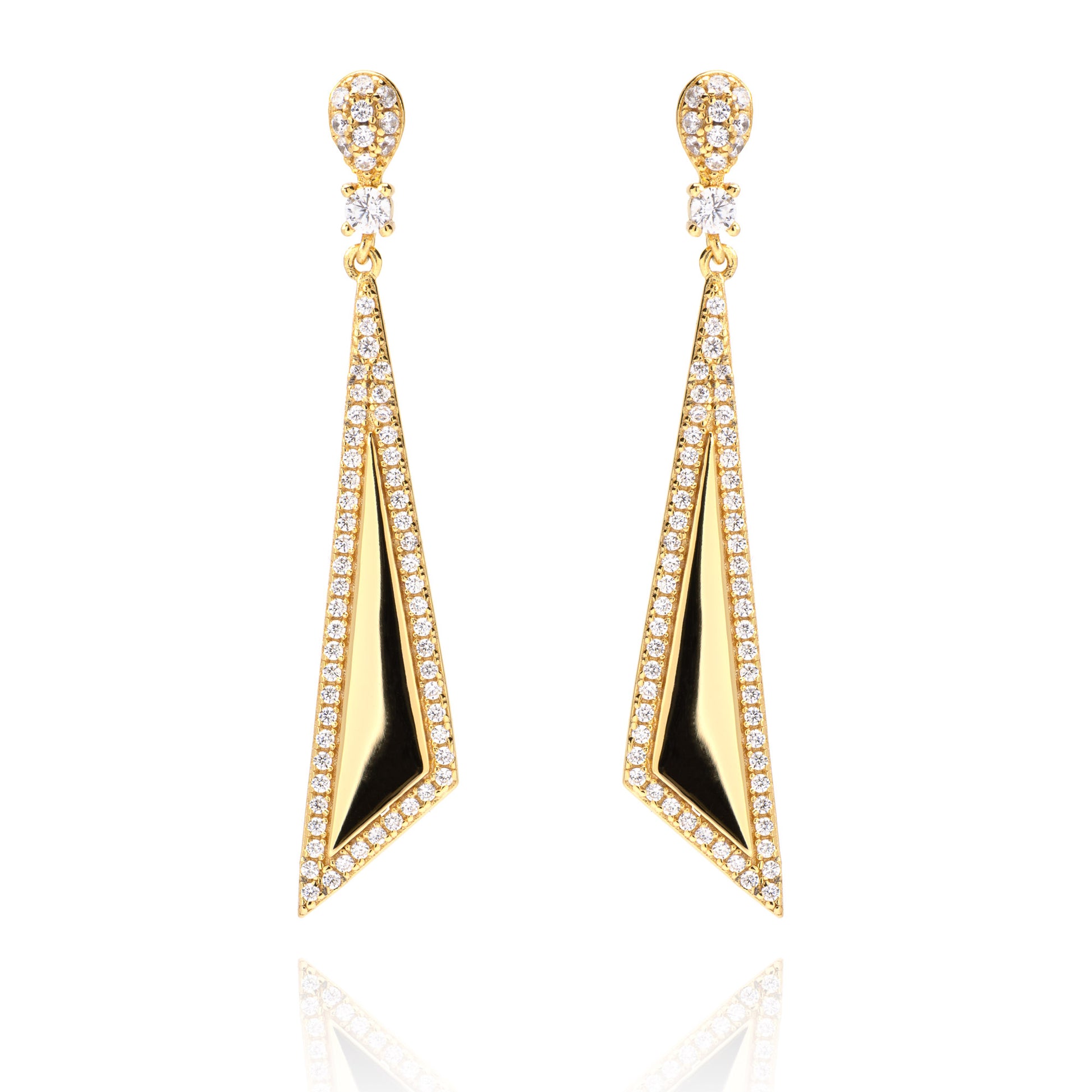 Orecchini Lame di Luce, bagno in oro 18k – vista prodotto