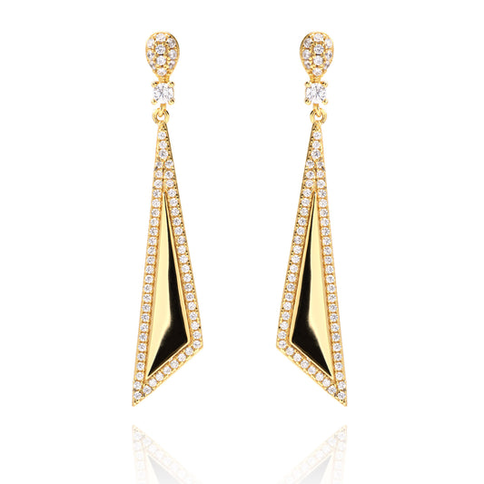 Orecchini Lame di Luce, bagno in oro 18k – vista prodotto