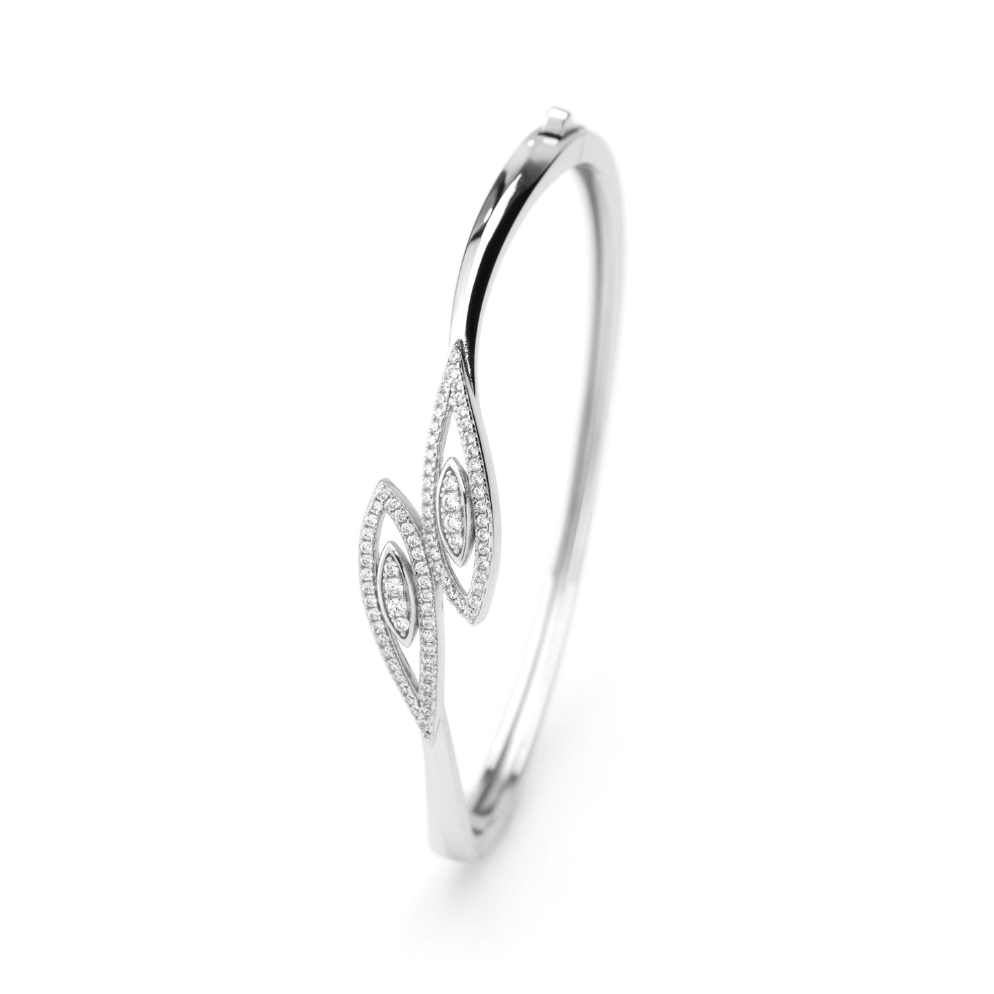 Bangle Gocce di Luce, bagno di rodio – vista prodotto