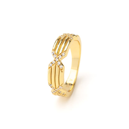 Anello Alchimia Brillante, bagno in oro 18k – vista prodotto