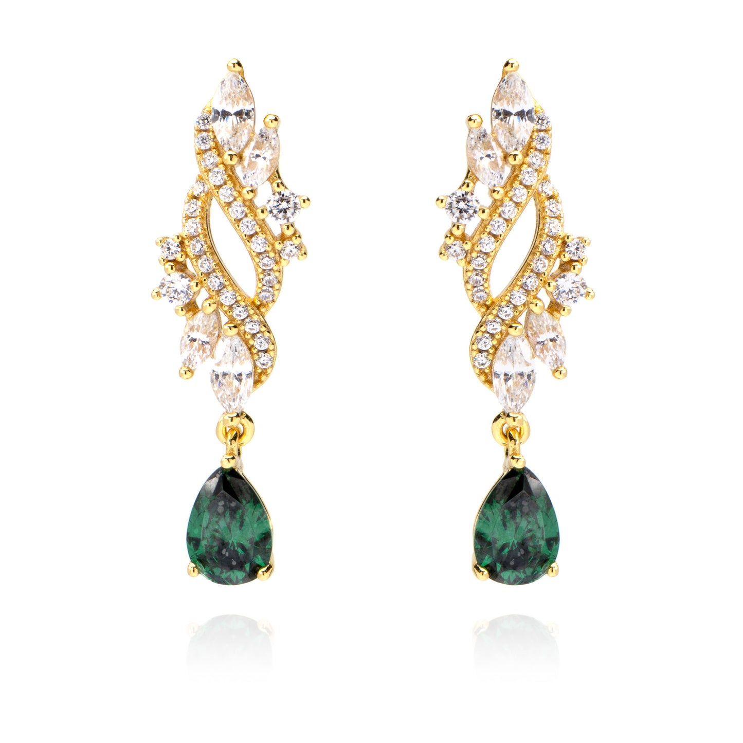 Orecchini Raggi di Eleganza, bagno in oro 18k – vista prodotto