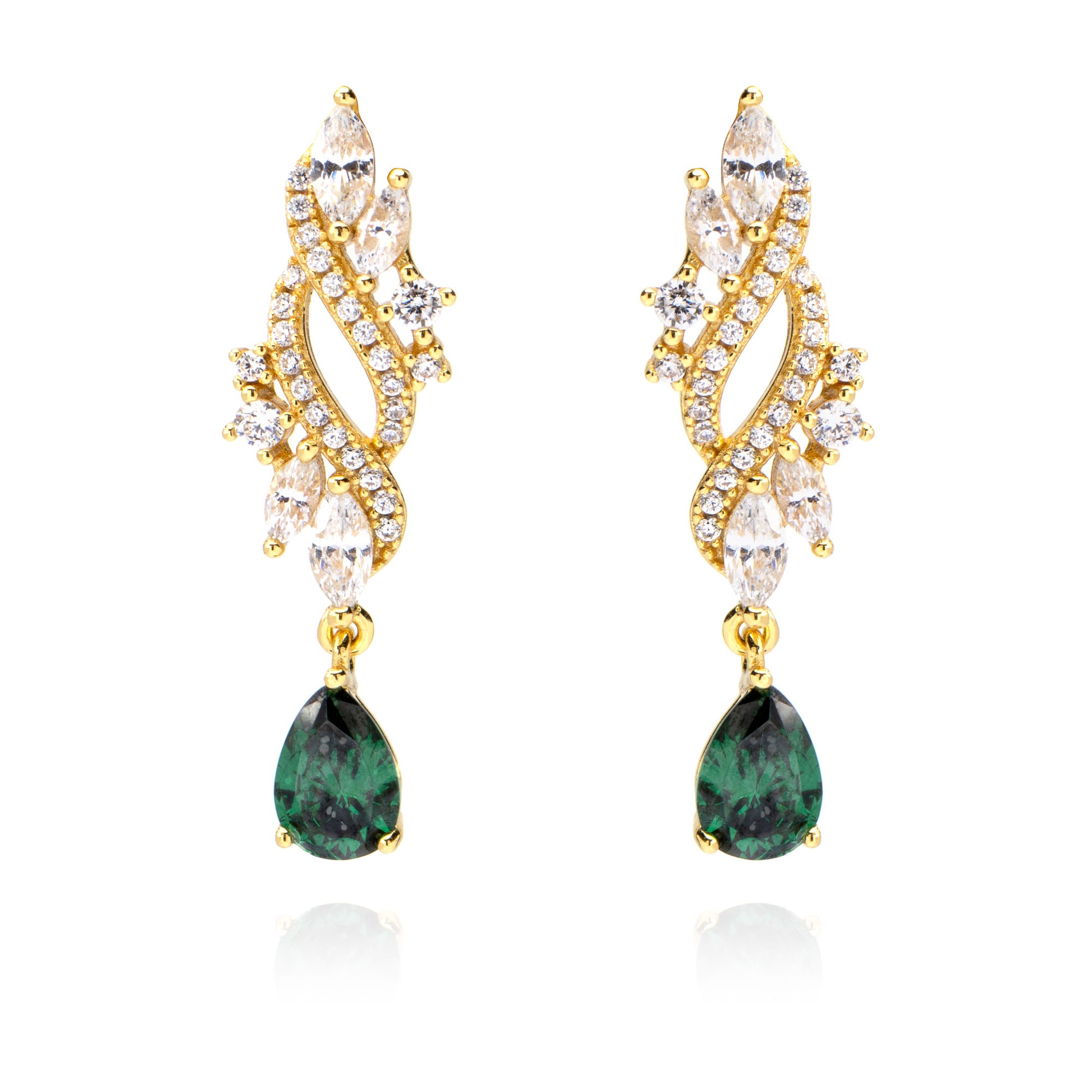 Orecchini Raggi di Eleganza, bagno in oro 18k – vista prodotto