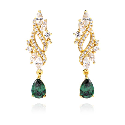 Orecchini Raggi di Eleganza, bagno in oro 18k – vista prodotto