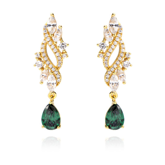 Orecchini Raggi di Eleganza, bagno in oro 18k – vista prodotto