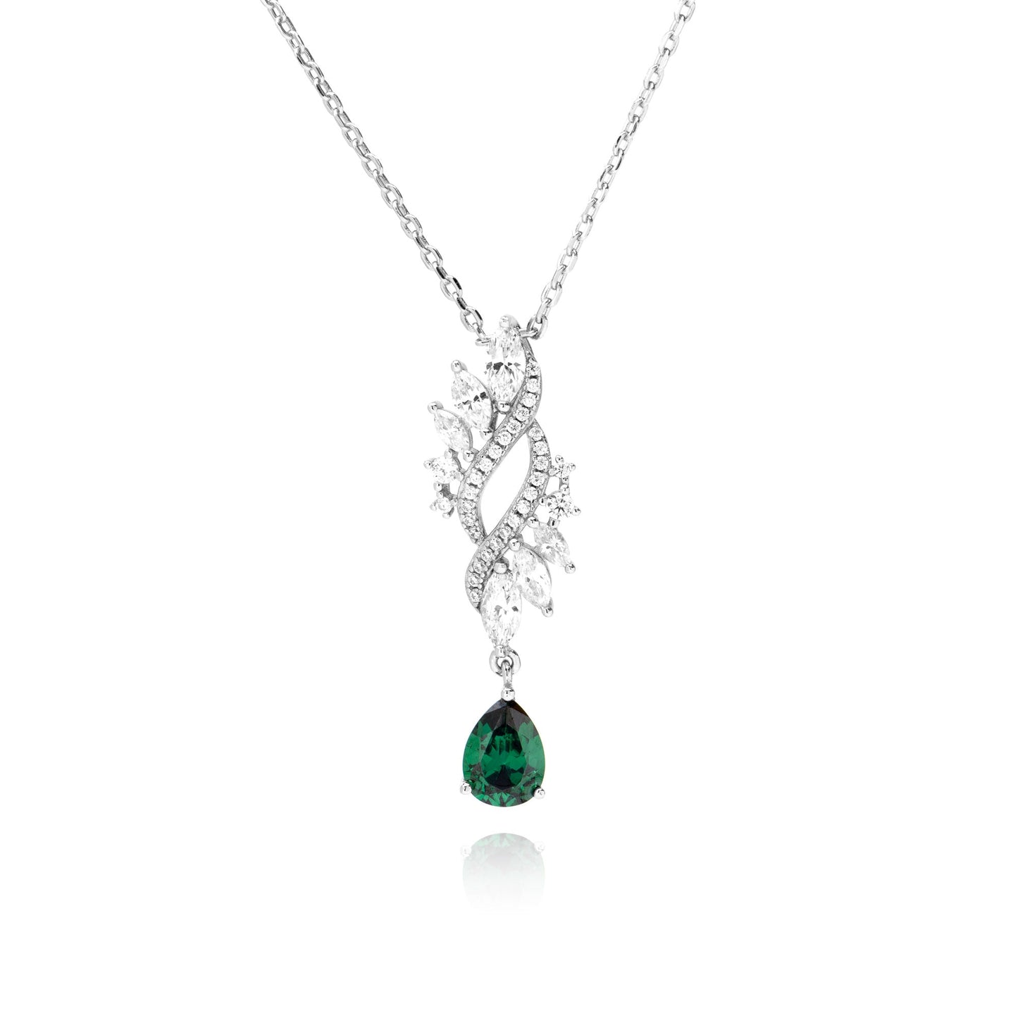 Collana Gemma di Eleganza, bagno di rodio – vista prodotto